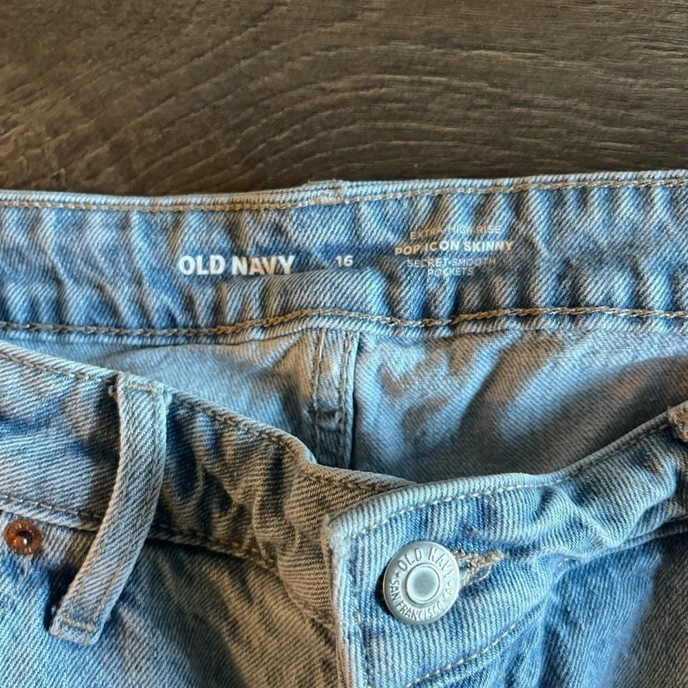 Old Navy Extra High Rise Pop Icon Skinny Jeans Size 16 - Picture 3 of 6